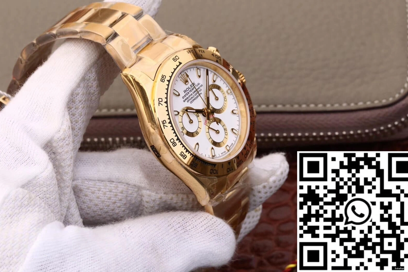 Rolex Daytona Factory JH Dial Cosmograph White Gold Yellow M116508-0001 0516